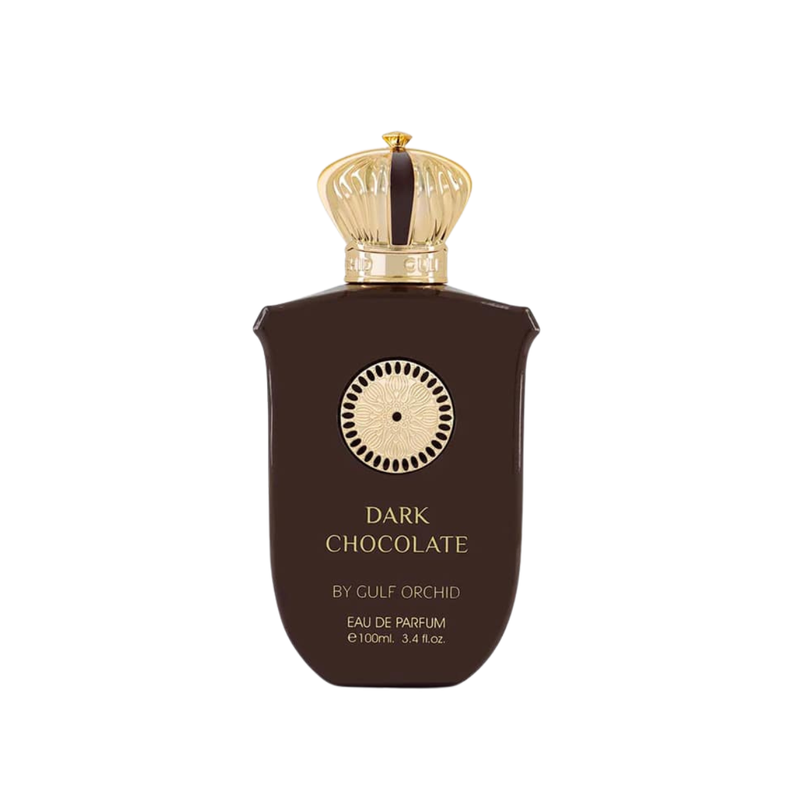 Frasco do perfume Dark Chocolate Gulf Orchid 100ml EDP Unissex, família doce/gourmand e floral.