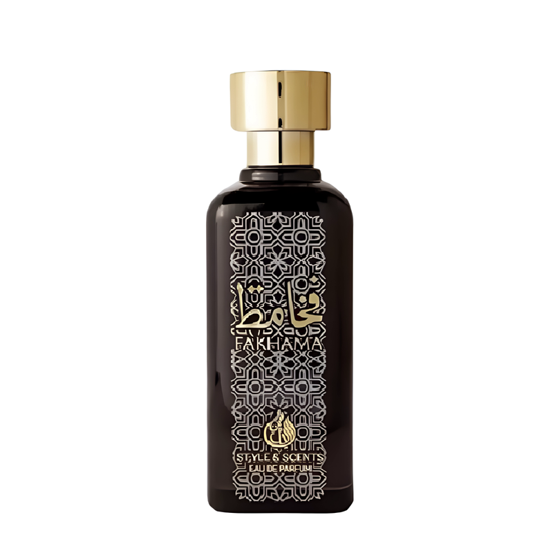 Frasco do perfume Fakhama Style & Scent 100ml EDP Amadeirado, da Style & Scents, família âmbar.