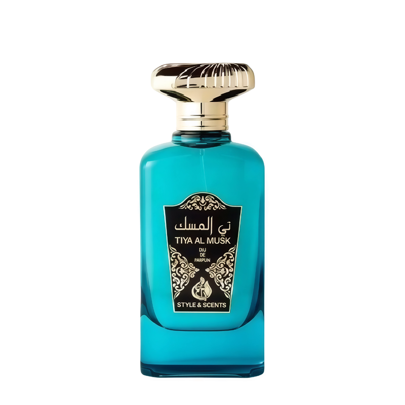 Frasco do perfume Tiya Al Musk Style Scent 100ml EDP Feminino, da Style & Scents, família floral e âmbar.