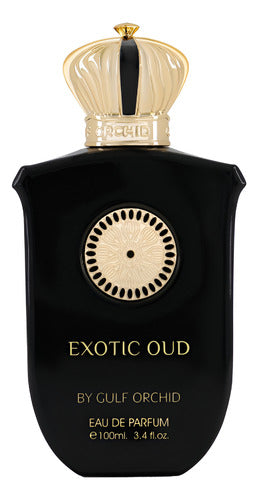Frasco do perfume Exotic Oud Gulf Orchid EDP 100ml, família âmbar.