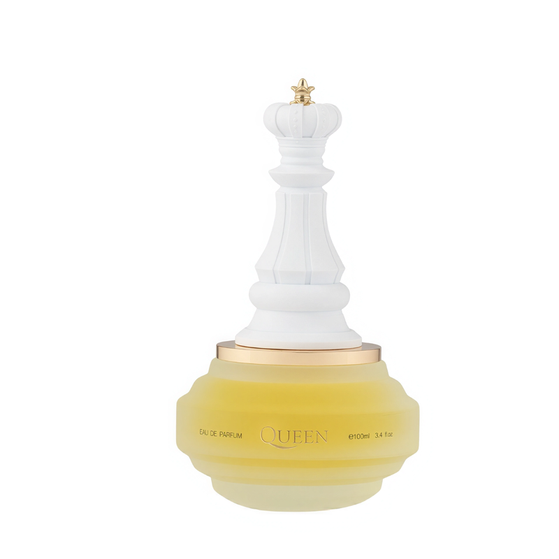 Frasco do perfume Checkmate Queen Armaf 100ml EDP Feminino Floral, família doce/gourmand.
