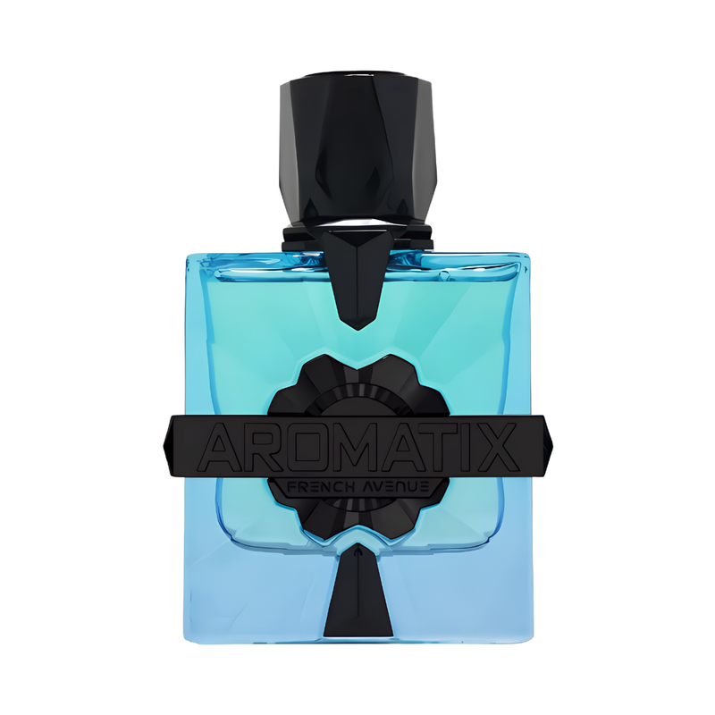 Frasco do perfume Aromatix Magnetiq French Avenue 100ml EDP, família amadeirado e cítrico.
