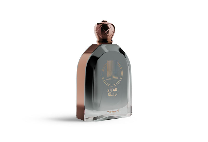 Frasco do perfume Sitar Mawwal Eau De Parfum 100ml Feminino, família floral e doce/gourmand.