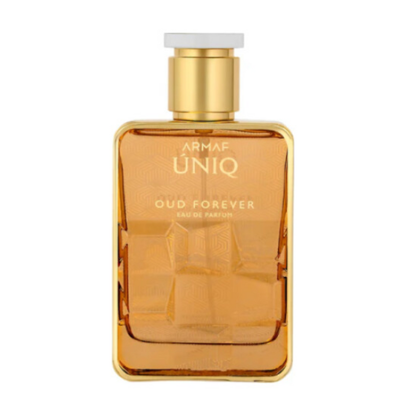 Frasco do perfume Armaf Uniq Oud Forever Eau De Parfum 100ml, família âmbar.