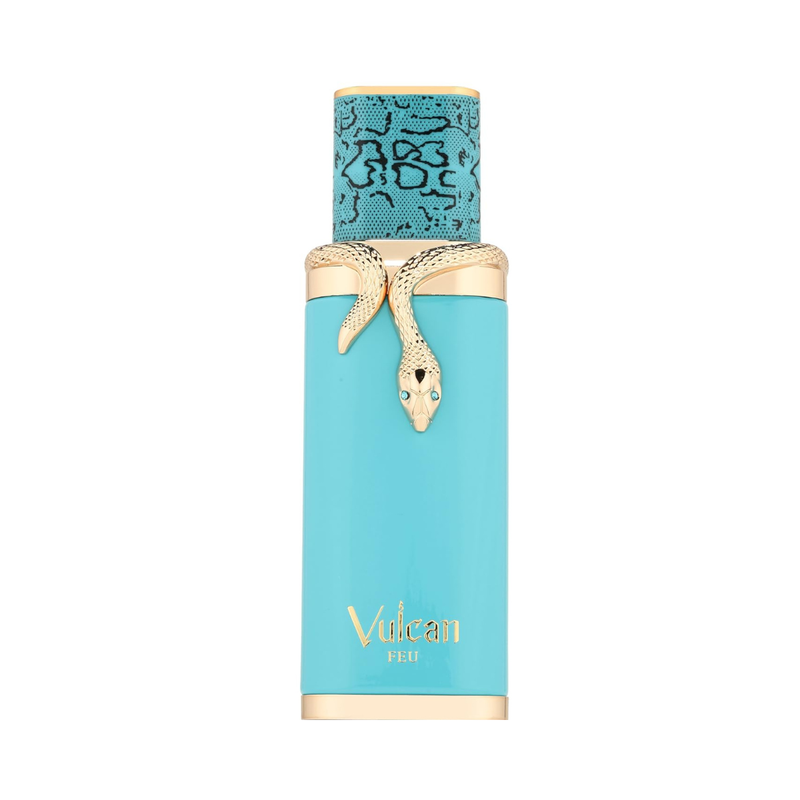 Frasco do perfume Vulcan Feu French Avenue Eau de Parfum 100ml Masculino, família amadeirado e âmbar.