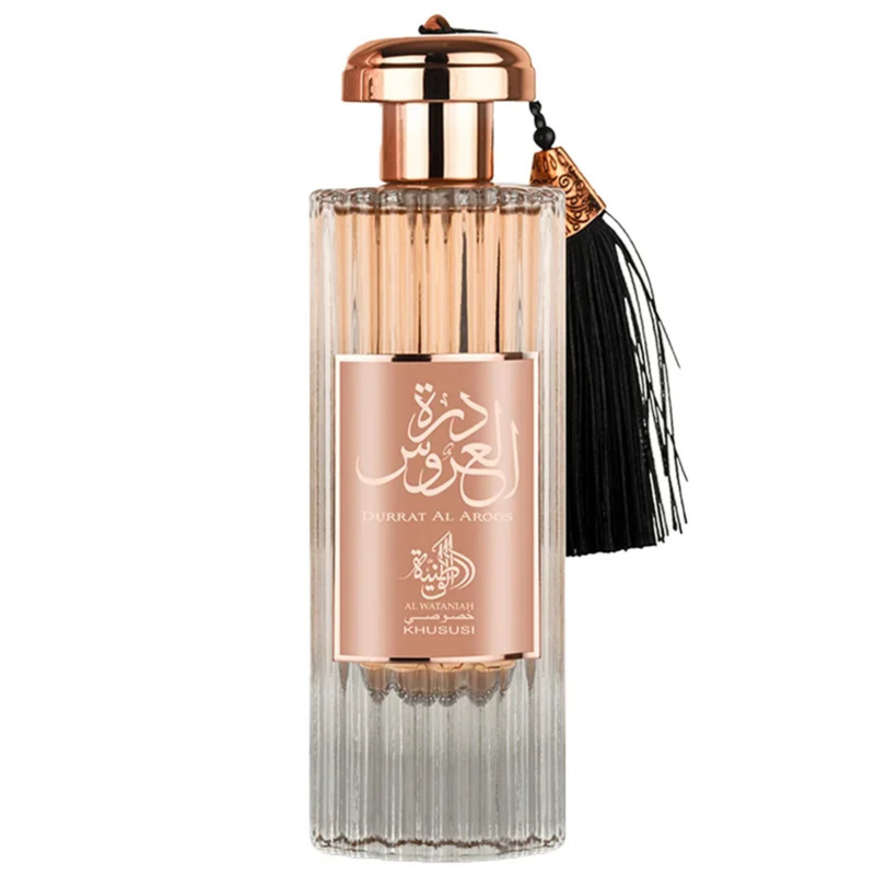 Frasco do perfume Durrat Al Aroos Al Wataniah Eau De Parfum 95ml Feminino, família especiado e amadeirado.