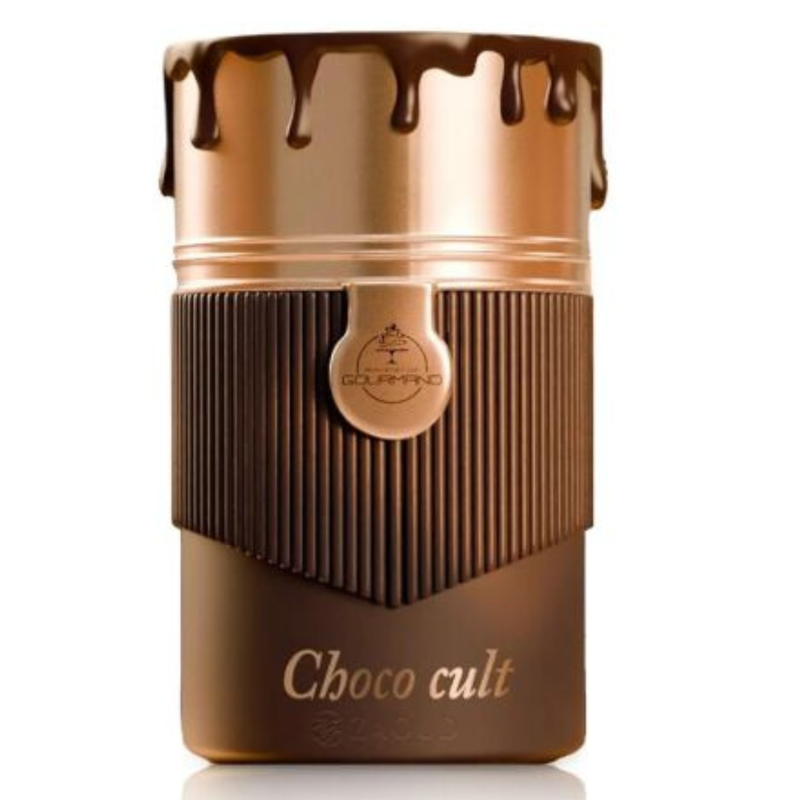 Frasco do perfume Choco Cult Paris Corner 100ml EDP Unissex, família amadeirado e âmbar.