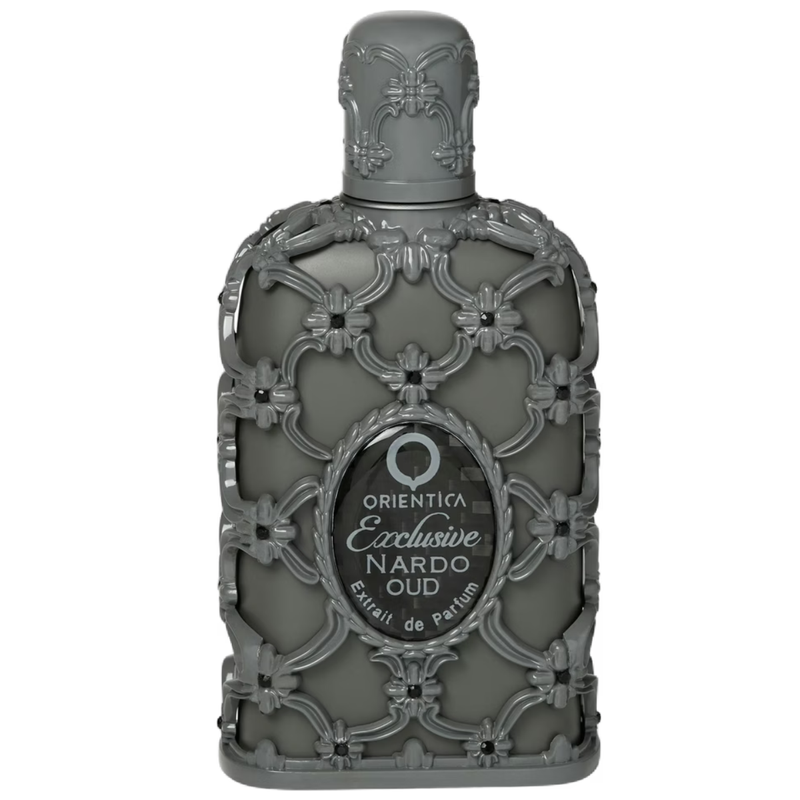 Frasco do perfume Nardo Oud Orientica 80ml EDP Amadeirado.