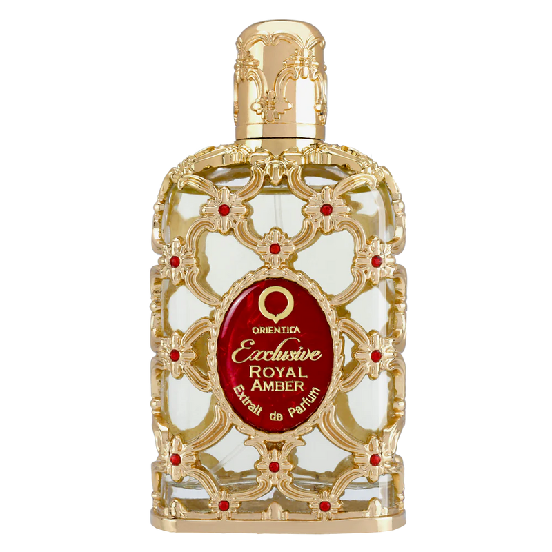 Frasco do perfume Orientica Royal Amber 80ml Extrait De Parfum - Luxury Collection Exclusive, família âmbar.