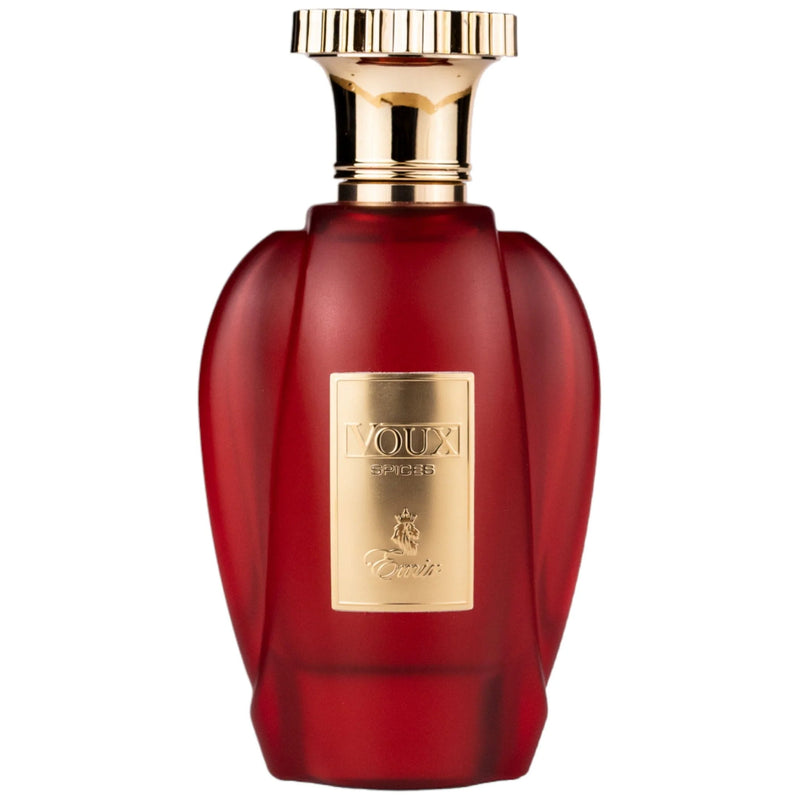 Frasco do perfume Voux Spices Paris Corner Eau De Parfum 100ml, família amadeirado e âmbar.