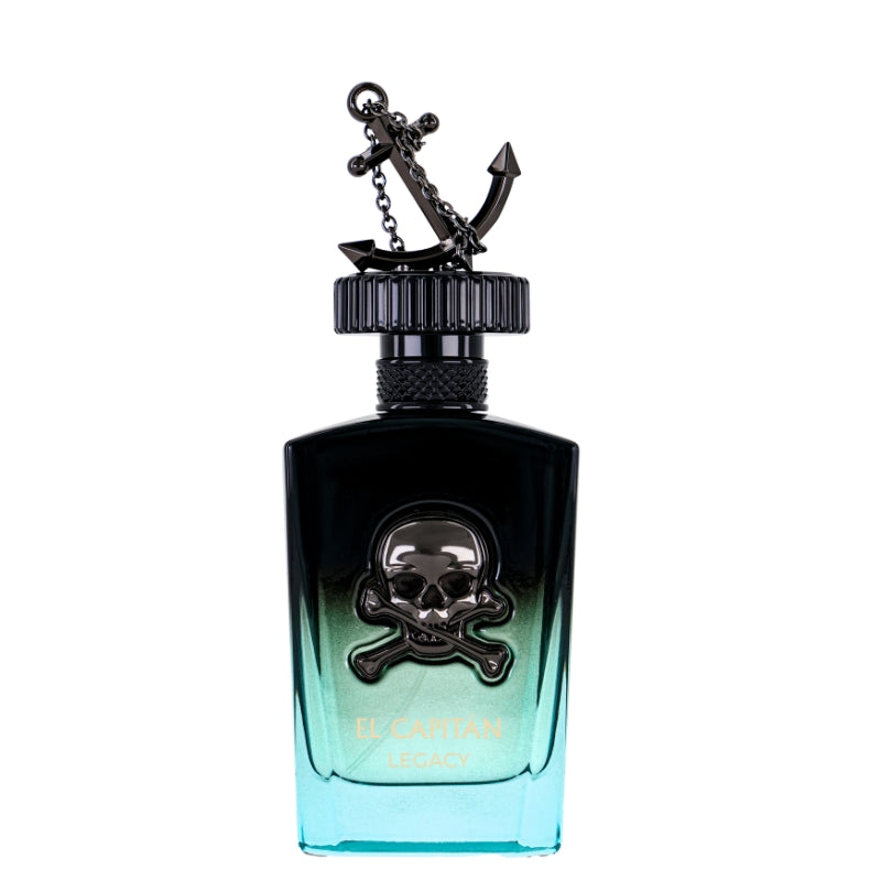 Frasco do perfume El Capitan Legacy Gulf Orchid EDP 100ml, família amadeirado e âmbar.