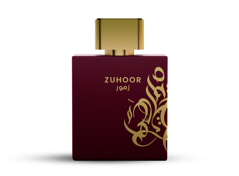 Frasco do perfume Zuhoor Mawwal Eau De Parfum 100ml Feminino, família floral e doce/gourmand.