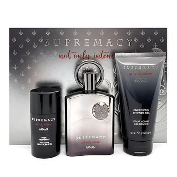 Afnan supremacy Not Only Intense Extrait de Parfum100ml / pós -barba 150ml / gel de banho 150ml