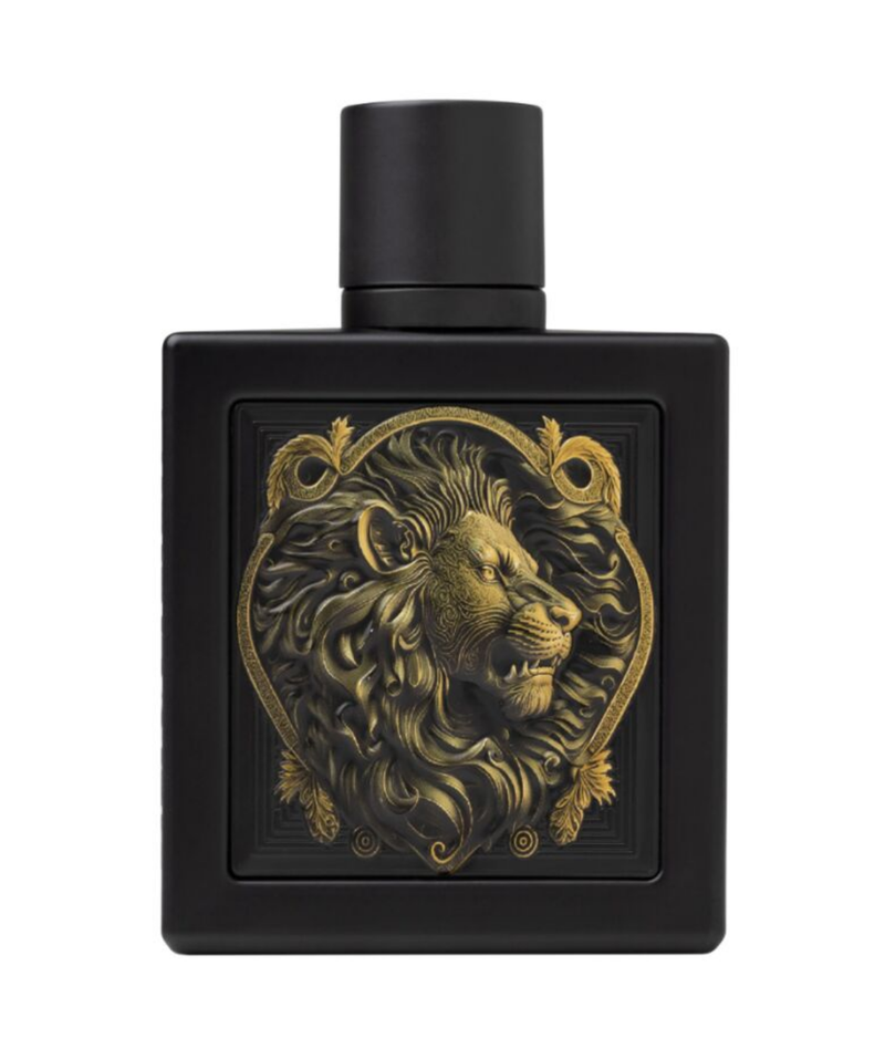 Frasco do perfume Rayhaan Lion Eau de Parfum 100ml Masculino, família amadeirado e âmbar.