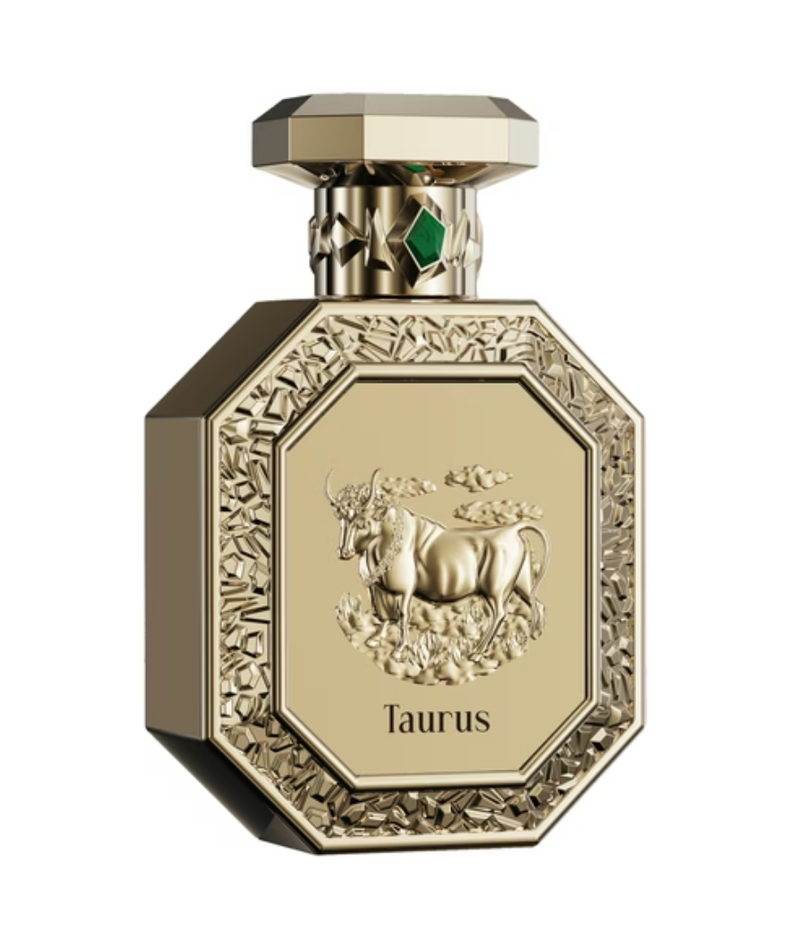 Frasco do perfume Genesis Taurus French avenue Eau De Parfum 90ml Unisex, família cítrico e amadeirado.