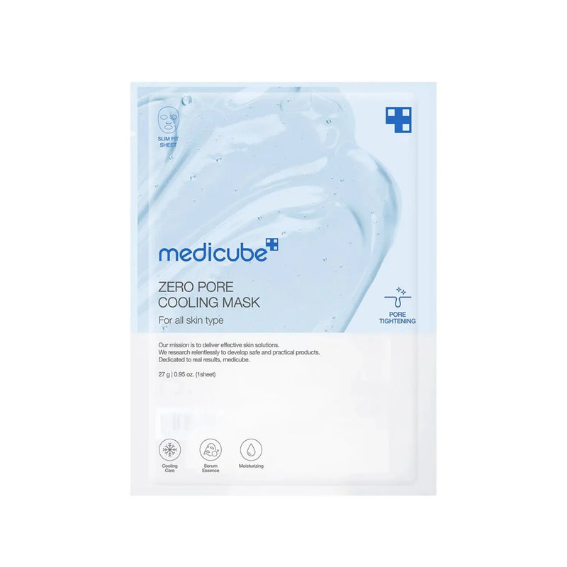 Frasco do perfume Zero Pore Cooling Mask Medicube 27ml, família amadeirado e âmbar.