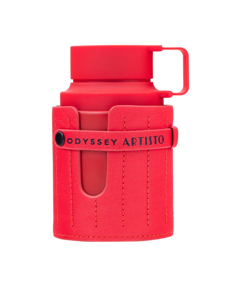 Frasco do perfume Odyssey Artisto Armaf Eau de Parfum 100ml Masculino, família amadeirado e âmbar.