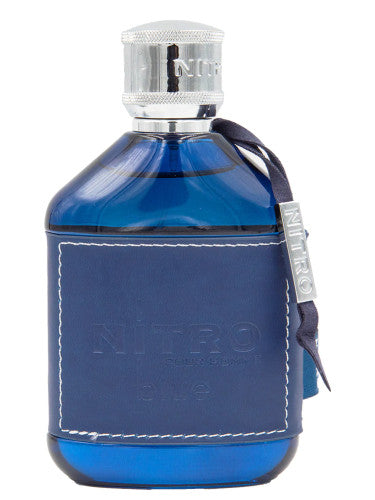 Frasco do perfume Nitro Blue Dumont Pour Homme Eau De Parfum 100ml, da Dumont Paris, família amadeirado e â.