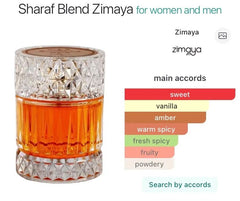 Sharaf Blend Zimaya Extrait De Parfum 100ml