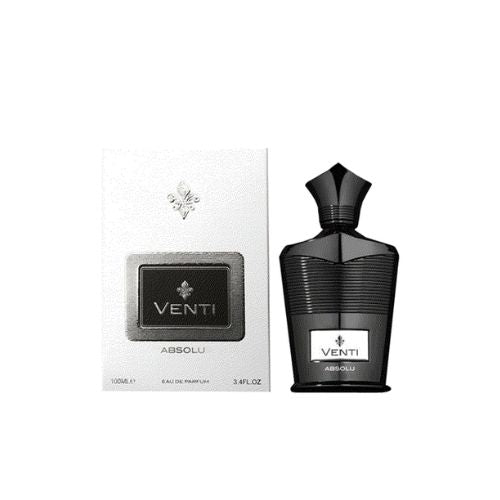 Frasco do perfume Venti Absolu Fragrance World Eau de Parfum 100ml, família amadeirado e âmbar.