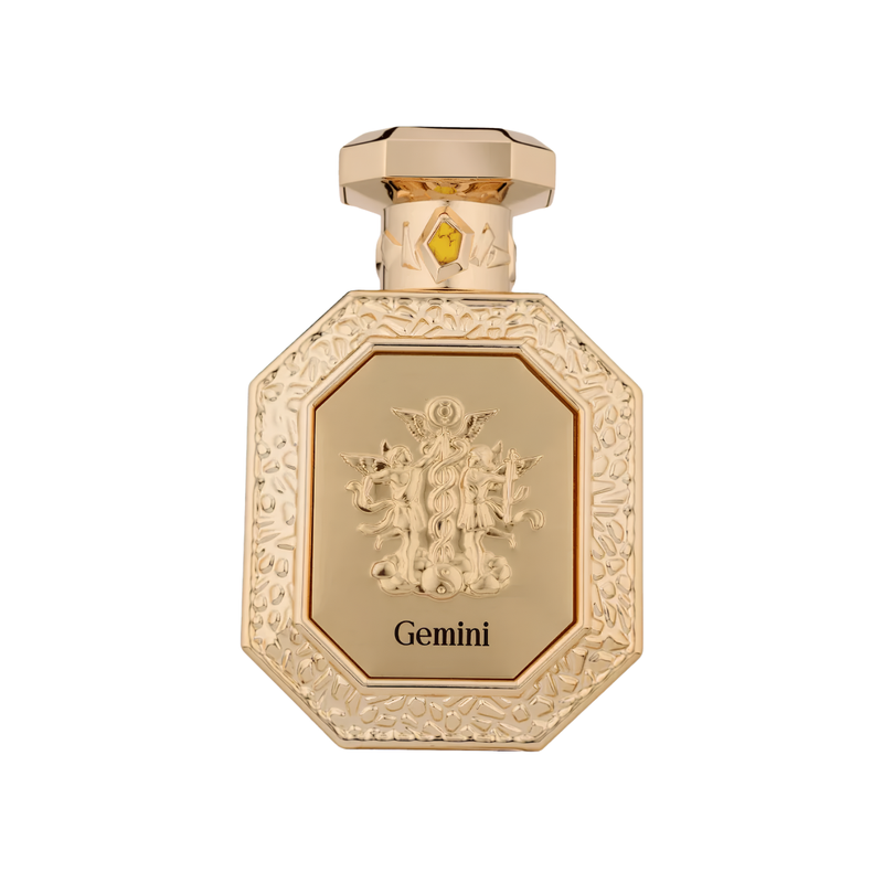Frasco do perfume Genesis Gemini French avenue Eau De Parfum 90ml Unisex, família amadeirado e âmbar.