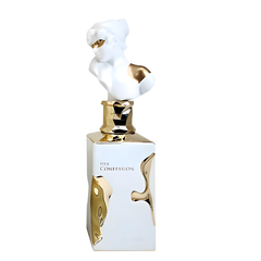 Frasco do perfume Her Confession Lattafa Eau De Parfum 100ml Feminino, família floral e doce/gourmand.