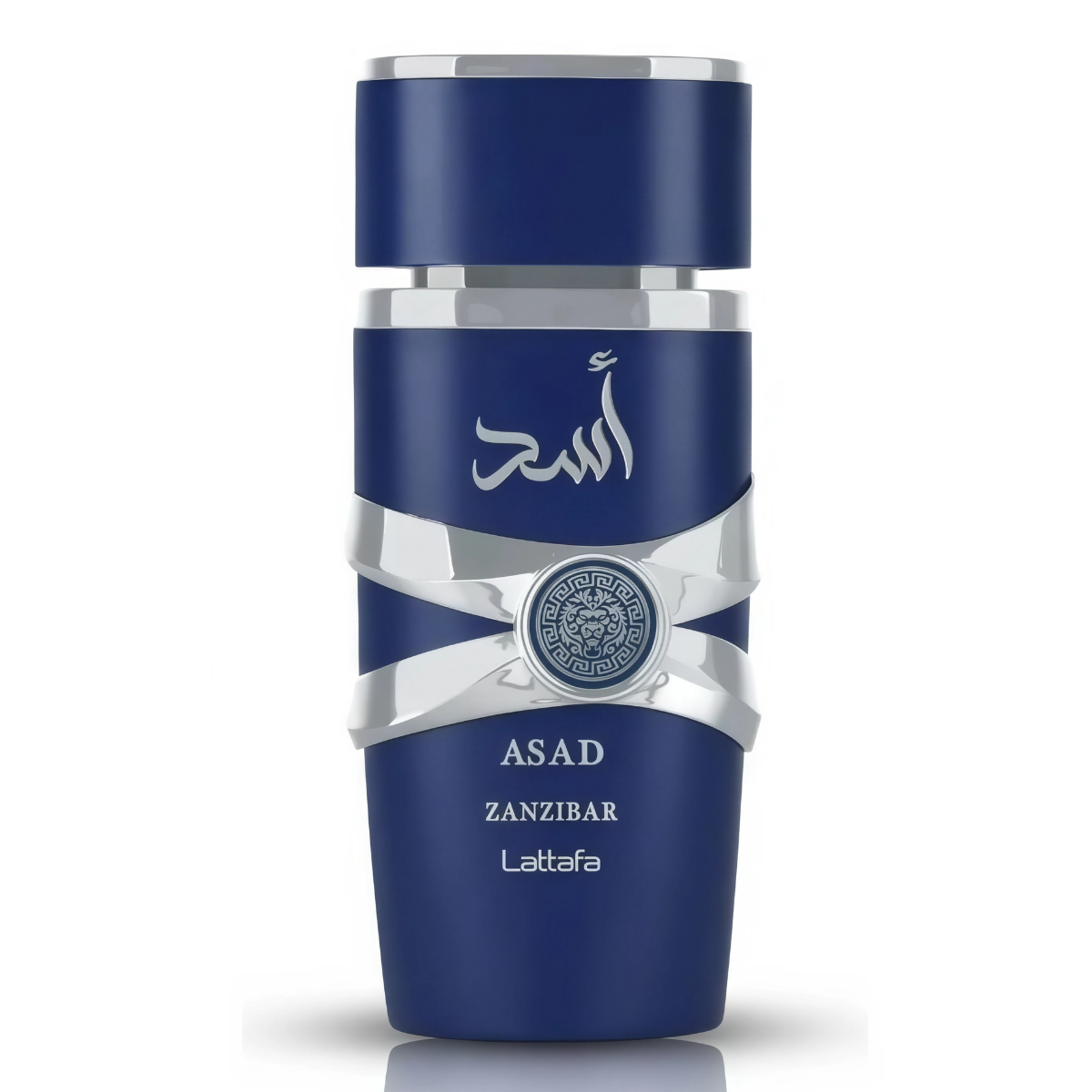 Frasco do perfume Asad Zanzibar Lattafa 100ml EDP Masculino, família amadeirado e âmbar.