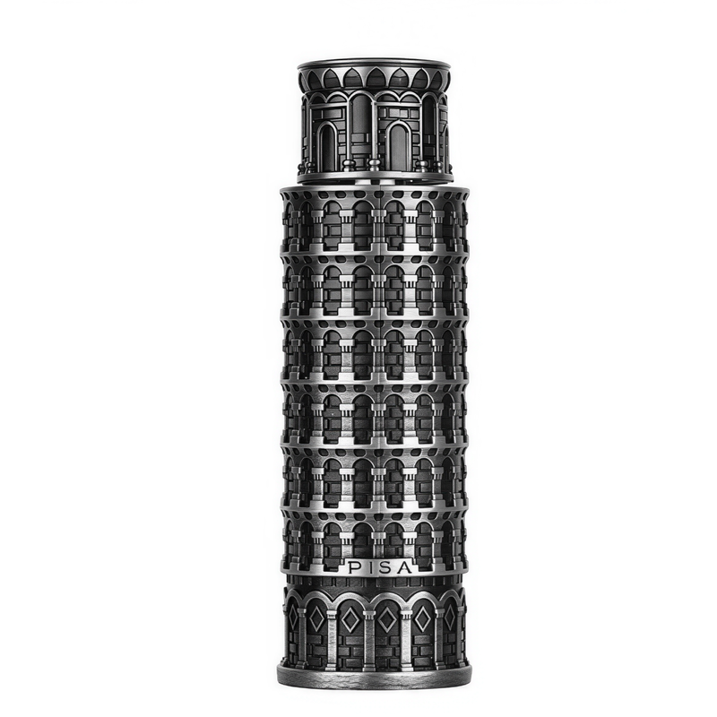 Frasco do perfume Pisa Lattafa Eau De Parfum 100ml Masculino, família amadeirado e âmbar.