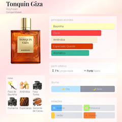 Perfume Árabe Tonquin Giza Rayhaan 100ml EDP Unissex