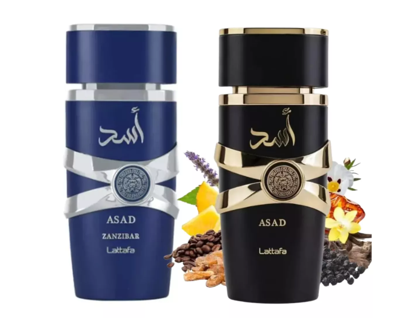 Conjunto Lattafa Asad EDP 100ml + Asad Zanzibar EDP 100ml