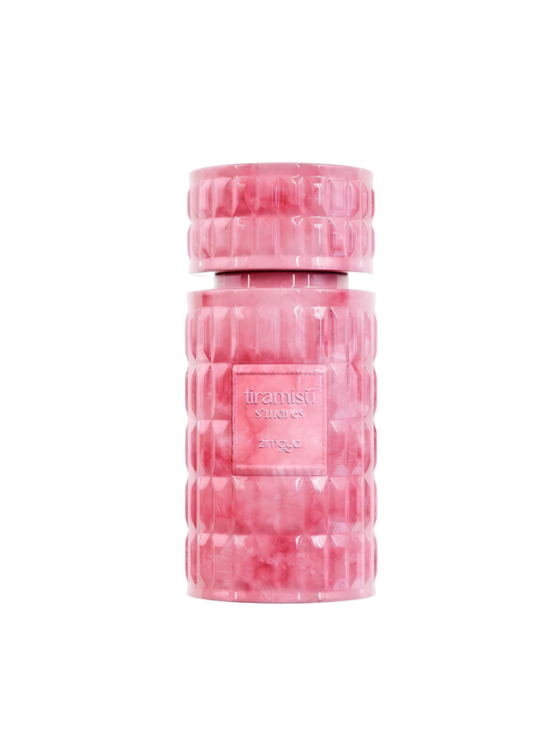 Frasco do perfume Zimaya Tiramisu S'mores EDP.