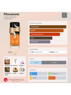 Perfume Árabe Lattafa Mussamam 100ml EDP