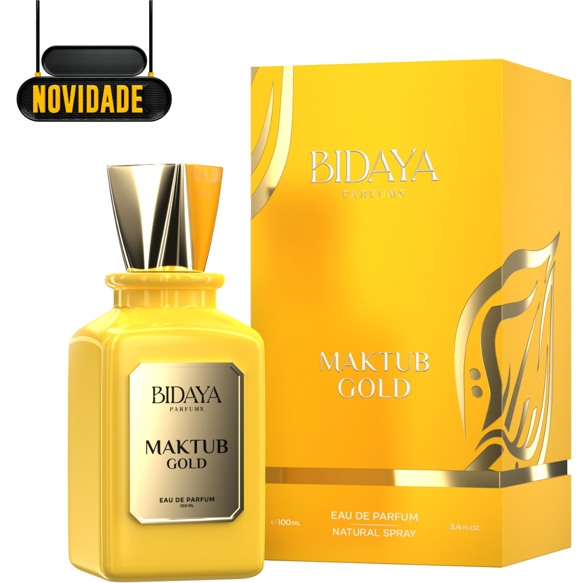 Perfume Árabe Maktub Gold Bidaya 100ml Eau De Parfum Unissex