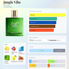 Perfume Árabe Jungle Vibe Rayhaan 100ml EDP Unissex