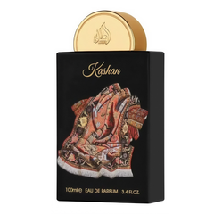 Frasco do perfume Kashan Lattafa Pride EDP 100ml Unisex, família amadeirado e âmbar.