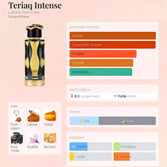 Teriaq Intense Lattafa Eau De Parfum 100ml feminino