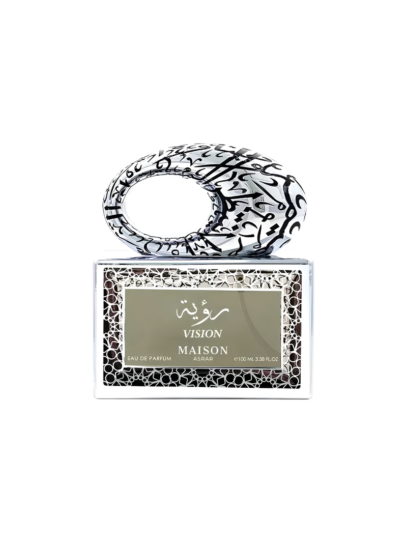 Frasco do perfume Maison Asrar Vision EDP 100ml.