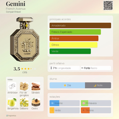 Genesis Gemini French avenue Eau De Parfum 90ml Unisex