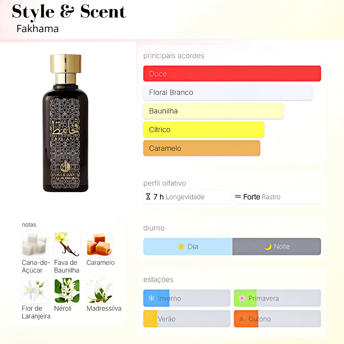 Perfume Árabe Fakhama Style & Scent 100ml EDP Amadeirado