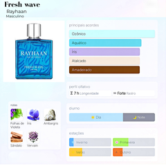 Rayhaan Fresh Wave Eau de Parfum 100ml Masculino