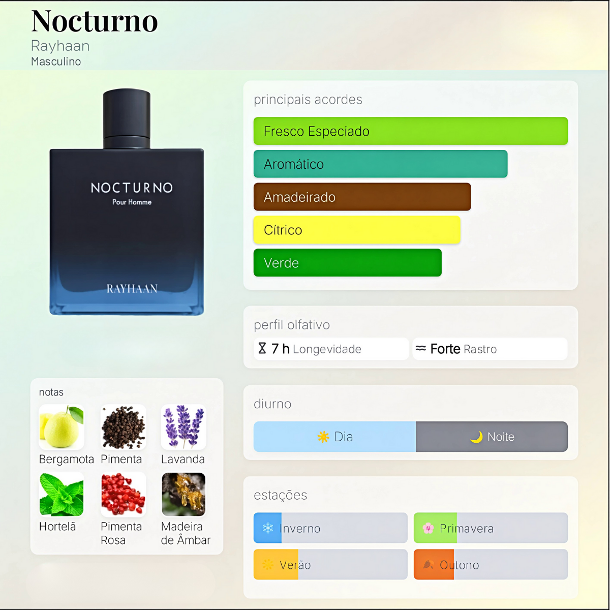 Rayhaan Nocturno Eau de Parfum 100ml Masculino