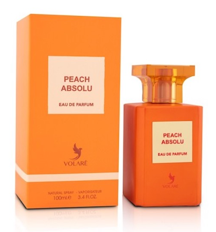Frasco do perfume Bright Peach Maison Al Hambra EDP 100ml, família amadeirado e âmbar.