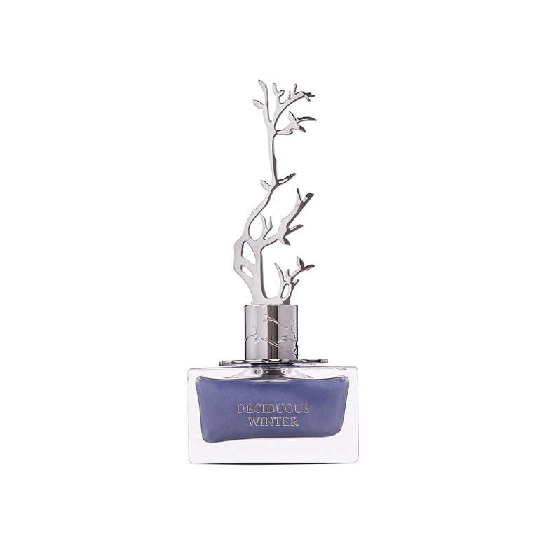 Frasco do perfume Deciduous Winter Aurora Scents Eau De Parfum 100ml Feminino, família floral e doce/gourmand.