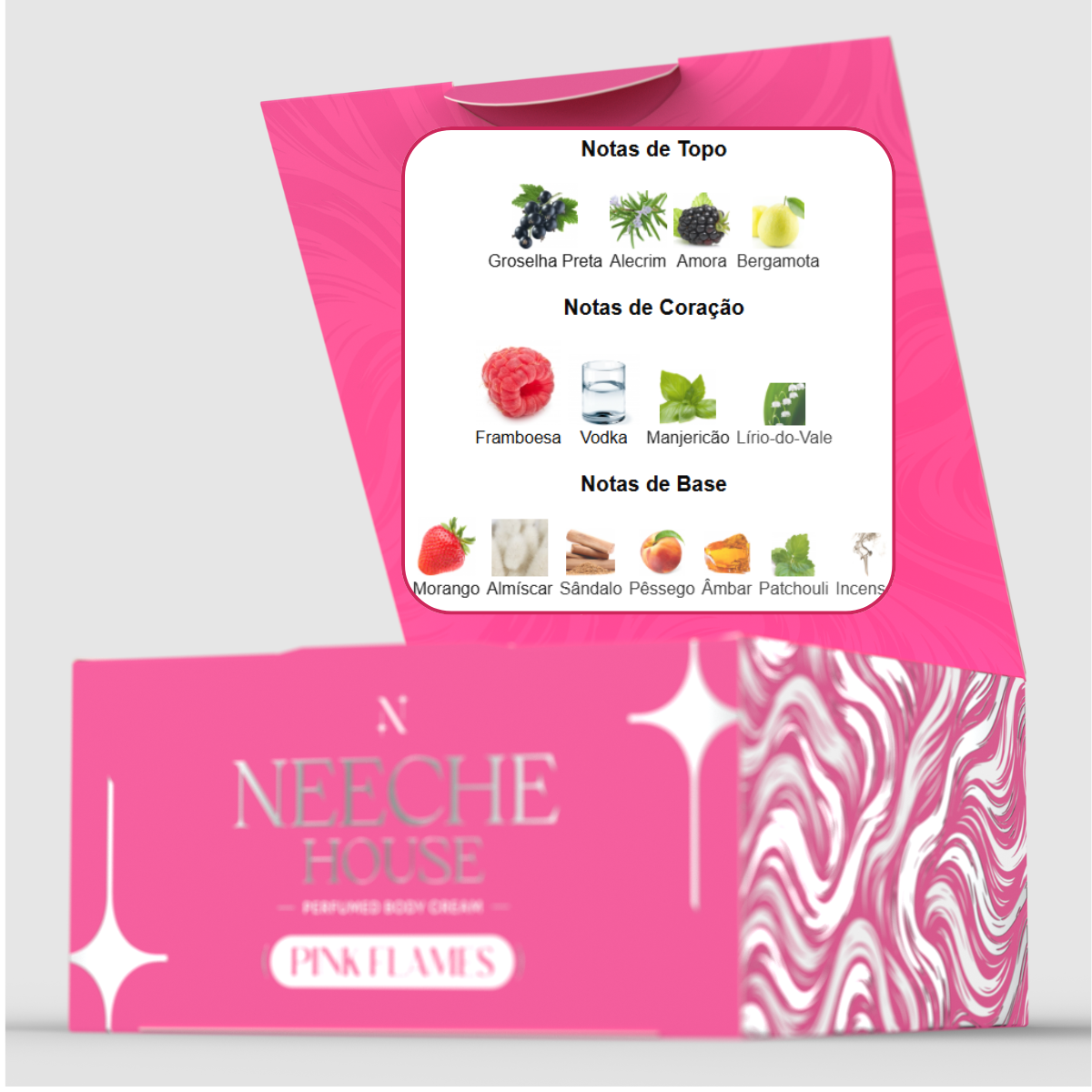 Hidratante Corporal Pink Flames 200ml - Neeche House