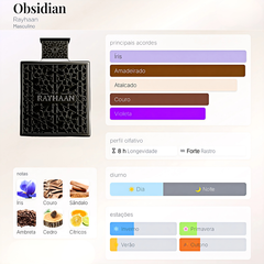 Perfume Árabe Obsidian Rayhaan 100ml EDP
