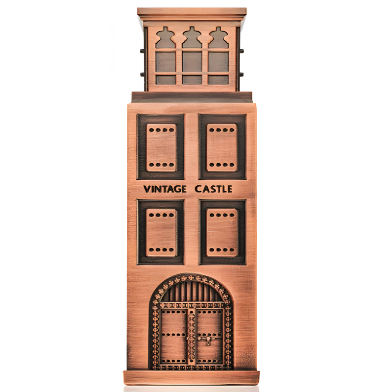 Frasco do perfume Vintage Castle Lattafa Eau De Parfum 100ml Unisex, família amadeirado e âmbar.
