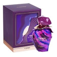 Frasco do perfume Al Haramain Natural Amber Extrait De Parfum 100ml, família âmbar e amadeirado.