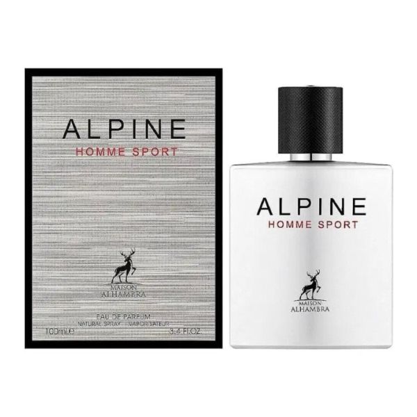 Frasco do perfume Alpine Homme Sport Maison Alhambra 100ml EDP Masculino, da Maison Al Hambra, família amad.