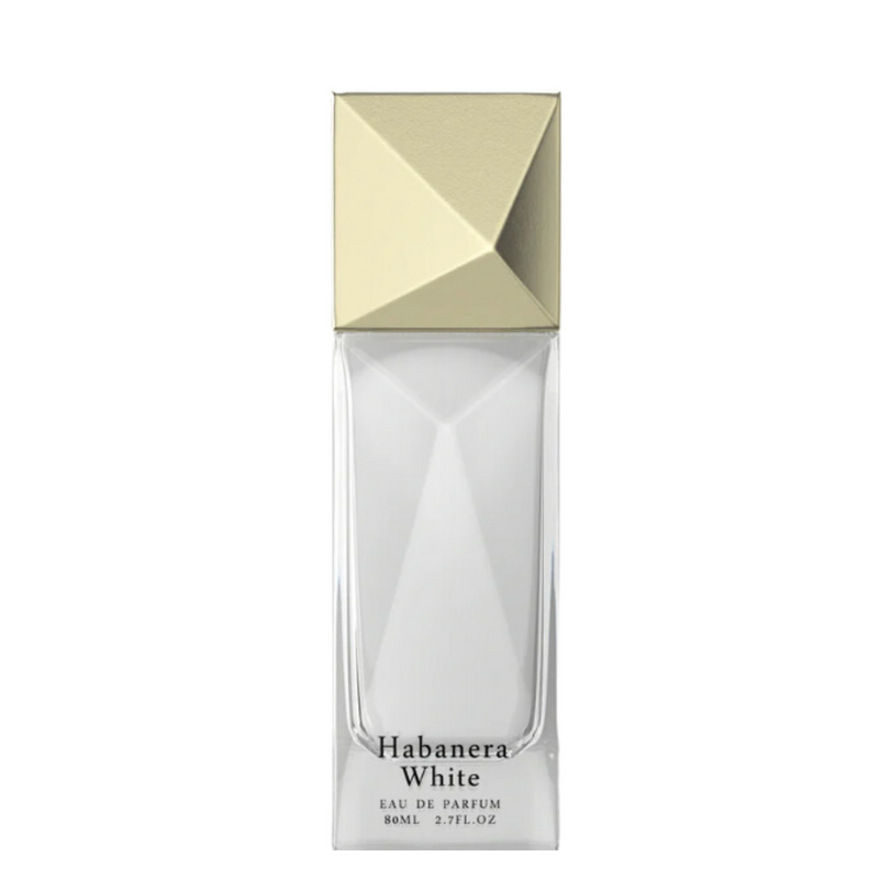 Frasco do perfume Habanera White Aurora Scents Eau De Parfum 100ml Feminino, família floral e doce/gourmand.