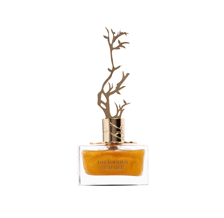 Frasco do perfume Deciduous Summer Aurora Scents Eau De Parfum 100ml Feminino, família floral e doce/gourmand.